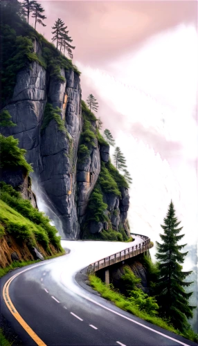 mountain highway,mountain road,cartoon video game background,mountain pass,coastal road,alpine drive,steep mountain pass,winding roads,landscape background,winding road,open road,highway,roads,alpine route,long road,road,highways,the road,road to nowhere,racing road,Conceptual Art,Daily,Daily 13