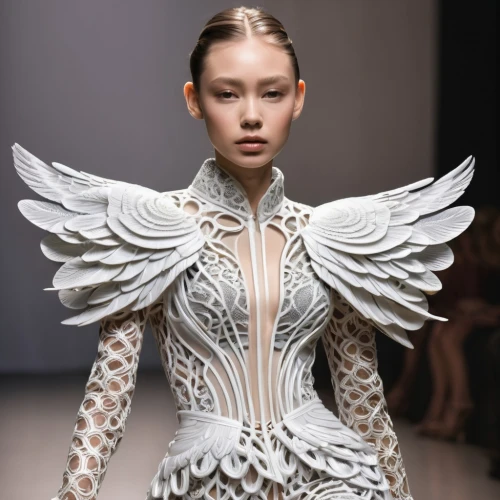 rodarte,thakoon,baroque angel,mugler,tonghe,balmain,angel wings,afw,gaultier,junya,winged,formichetti,the angel with the veronica veil,suit of the snow maiden,whitewings,stone angel,angel wing,glass wings,runway,biomechanical,Conceptual Art,Fantasy,Fantasy 16