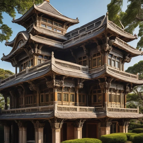 asian architecture,the golden pavilion,golden pavilion,stone pagoda,stone palace,shuozhou,wooden house,wooden roof,javanese traditional house,buddhist temple,soochow,pagodas,jinchuan,chaozhou,ancient house,water palace,grand master's palace,yamashiro,baan,teahouses,Illustration,American Style,American Style 12