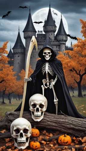 halloween background,halloween banner,halloween poster,halloween wallpaper,skeletons,skelemani,danse macabre,halloweenchallenge,spookiest,skulduggery,halloweenkuerbis,skeleltt,spookily,garrison,spookiness,grim reaper,skelley,spoofy,gothicus,spookier,Photography,General,Realistic