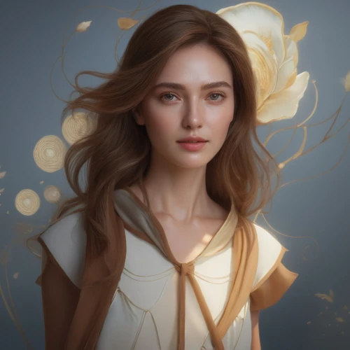 digital painting,portrait background,fantasy portrait,world digital painting,diwata,heatherley,mystical portrait of a girl,fashion vector,hypatia,margairaz,digital art,girl portrait,hand digital painting,romantic portrait,illustrator,vector art,golden flowers,margaery,galadriel,belle,Photography,General,Natural