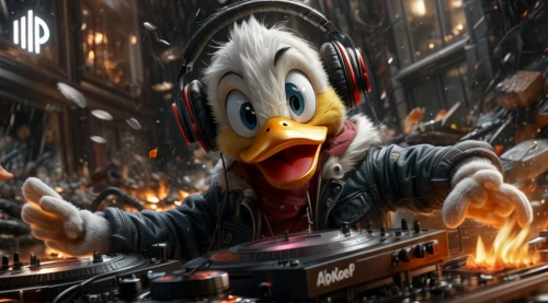 rockerduck,scroop,duckburg,disc jockey,donald duck,djn,disk jockey,magica,mcduck,glomgold,soundblaster,scrooge,dolan,serato,duck,dj,duckmanton,the duck,djelic,duc