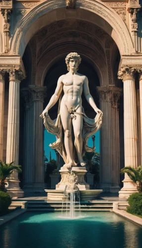 statue of hercules,fountain of neptune,antinous,neptune fountain,poseidon,eros statue,vittoriano,neptune,statuesque,neptuno,neoclassicism,giambologna,greek sculpture,caesars palace,neoclassical,perseus,polykleitos,neoclassicist,contrapposto,impero,Conceptual Art,Sci-Fi,Sci-Fi 29