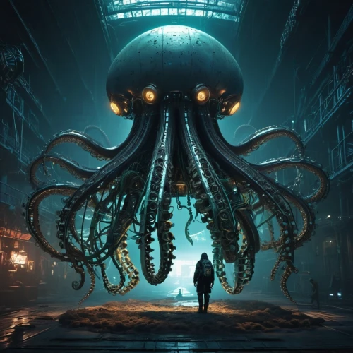 lovecraftian,azathoth,kraken,cthulhu,apiarium,octopus,aamoth,octopi,intersquid,tentacular,bioshock,medusae,cephalopod,tentacled,kalhora,nautilus,gravemind,eidolon,illithid,corpus,Conceptual Art,Sci-Fi,Sci-Fi 09