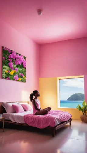 bedroom,modern room,sleeping room,children's bedroom,great room,bedrooms,interior decoration,home interior,modern decor,guest room,interior decor,contemporary decor,tropical house,pink beach,3d background,zihuatanejo,japanese-style room,magenta,interior design,the little girl's room,Photography,General,Realistic