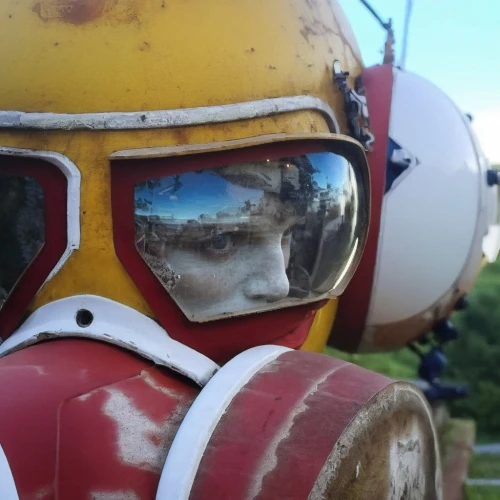 diving helmet,putnik,robonaut,aquanaut,diving bell,astronaut helmet,pulcinella mask,construction helmet,french hydrant,wooden mannequin,lens reflection,rocketeer,street hydrant,kienholz,kikaider,above-ground hydrant,hydrant,beekeeping smoker,pufnstuf,yard art,Conceptual Art,Graffiti Art,Graffiti Art 03