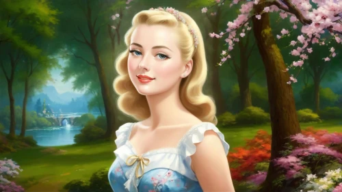 dorthy,connie stevens - female,springtime background,fairy tale character,spring background,prinses,desilu,rosalinda,blossman,thumbelina,ninfa,celtic woman,gwtw,a charming woman,cartoon video game background,floricienta,fairy queen,the blonde in the river,faires,landscape background