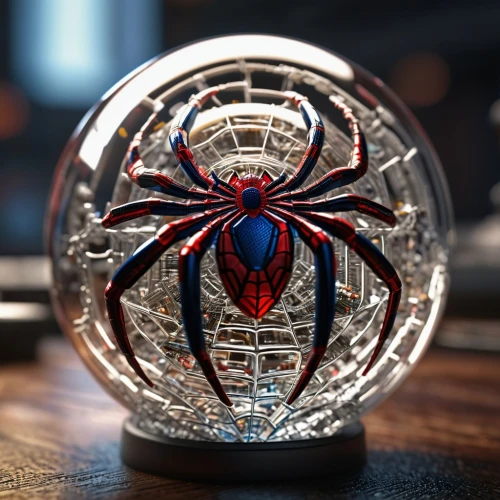 diadem spider,glass sphere,witharanage,glass ornament,lensball,cinema 4d,3d render,glass yard ornament,christmas ball ornament,oscorp,render,shield tick,spider,3d rendered,vector ball,3d model,glass ball,vibranium,armillary sphere,paperweights,Photography,General,Sci-Fi
