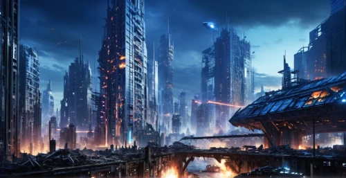 destroyed city,coruscant,cityscape,futuristic landscape,fantasy city,cybercity,city in flames,arkham,coldharbour,metropolis,dystopian,black city,jablonsky,city scape,city at night,megalopolis,city cities,cybertown,ancient city,megacities,Photography,General,Realistic