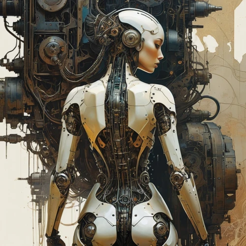 automata,automaton,automatons,mechanoid,biomechanical,mechanician,cybernetic,mech,mecha,automatica,cyborg,glados,cyberangels,cybernetically,fembot,machina,scifi,machines,cybernetics,transhuman,Conceptual Art,Oil color,Oil Color 07