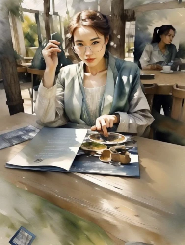 woman eating apple,woman at cafe,woman holding pie,xiaofei,woman holding a smartphone,woman drinking coffee,japanese woman,blur office background,asian woman,vietnamese woman,photo painting,saleslady,ektachrome,girl with bread-and-butter,woman sitting,girl at the computer,blurred background,xiaohui,mizuhara,saleswoman