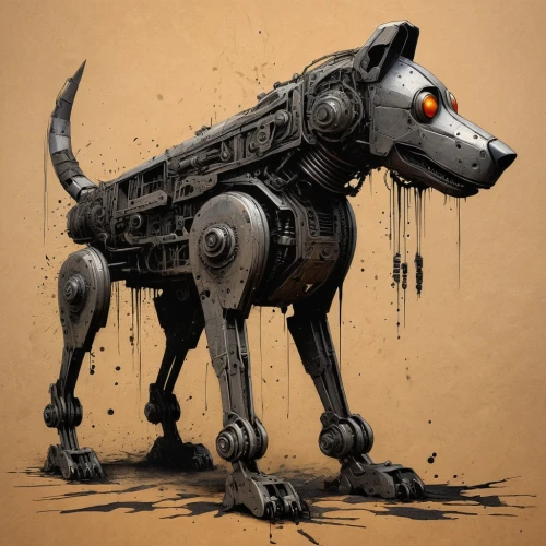 cyberdog,dog illustration,hound,schnaufer,cerberus,doberman,gundogmus,armored animal,terrier,dog drawing,rottweiler,dachshund,watchdog,hounddog,foxhound,oberweiler,wolfhound,vigilant dog,pintauro,stray dog,Conceptual Art,Sci-Fi,Sci-Fi 01