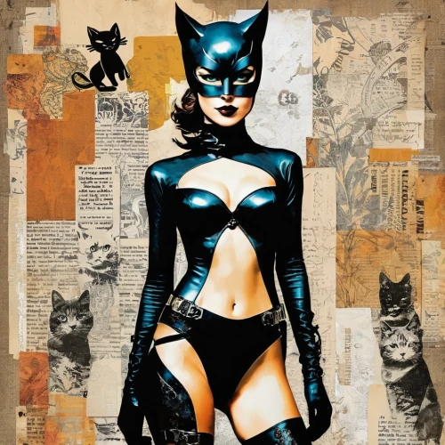 catwoman,selina,black cat,zatara,pussycat,brubaker,cool pop art,batgirl,cassaday,feline,domino,dazzler,shadowcat,bolland,alley cat,palmiotti,batwoman,chaykin,zatanna,mazzucchelli,Unique,Paper Cuts,Paper Cuts 06