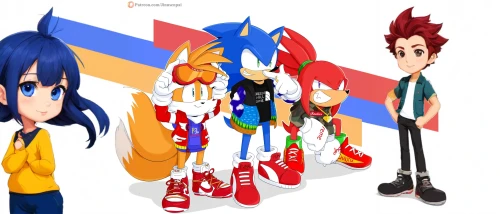 three primary colors,anime 3d,mmd,avatars,3d rendered,sonicblue,mangaverse,personifications,reploids,bluefire,pensonic,sonicnet,vector people,starforce,jetix,aichi,foxtrax,3d render,sonic,humanized