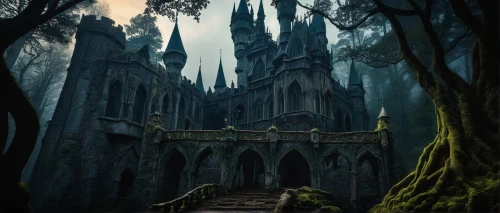 haunted cathedral,mirkwood,nargothrond,ravenloft,hogwarts,rivendell,gothic church,osgiliath,castle of the corvin,cathedral,elven forest,hall of the fallen,gondolin,riftwar,spires,nidaros cathedral,morgul,diagon,erebor,mausoleum ruins,Conceptual Art,Daily,Daily 15