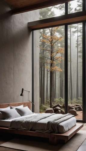 japanese-style room,sleeping room,ryokan,forest house,wooden windows,amanresorts,ryokans,daybed,bedroom window,modern room,wood window,soffa,house in the forest,tatami,donghia,bedrooms,pine forest,cozier,roof landscape,guest room,Photography,General,Realistic