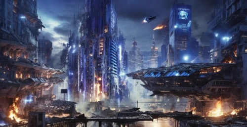destroyed city,jablonsky,cybercity,arcology,coruscant,dystopian,metropolis,cybertron,coldharbour,ironopolis,black city,megalopolis,europacorp,city in flames,killzone,dystopias,cybertown,dystopia,imperialis,megacities,Photography,General,Realistic