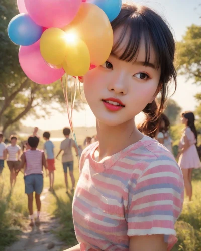 little girl with balloons,little girl in pink dress,zhiyuan,rohee,xiaoxi,pamyu,nanako,bdo,sumiala,doll's facial features,xiaolu,mianyang,mikiko,algan,mongolian girl,little girl in wind,chuseok,the japanese doll,kanako,misora,Photography,Natural