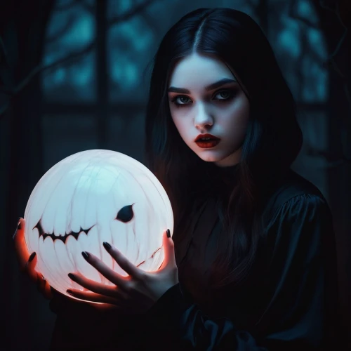 vampyre,vampire woman,vampyres,vampire lady,vampy,white pumpkin,gothic portrait,halloween pumpkin,neon pumpkin lantern,vampiro,hekate,halloween scene,pumpkin lantern,vampire,bewitching,gothic woman,vampiric,psychic vampire,selene,witching,Illustration,Realistic Fantasy,Realistic Fantasy 15