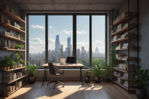 sky apartment,modern office,an apartment,loft,apartment,lofts,shared apartment,penthouses,modern room,working space,study room,appartement,block balcony,kimmelman,bookshelves,offices,3d rendering,bookcase,hoboken condos for sale,wooden windows,Conceptual Art,Daily,Daily 30