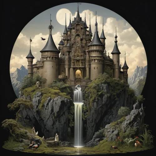 fairy tale castle,fantasy world,fantasy picture,fairytale castle,3d fantasy,fantasy city,nargothrond,fairy tale,fairy tale icons,knight's castle,a fairy tale,elves country,castledawson,fairy world,rivendell,imaginationland,fantasyland,fantasy art,bewcastle,bonnycastle,Photography,General,Realistic