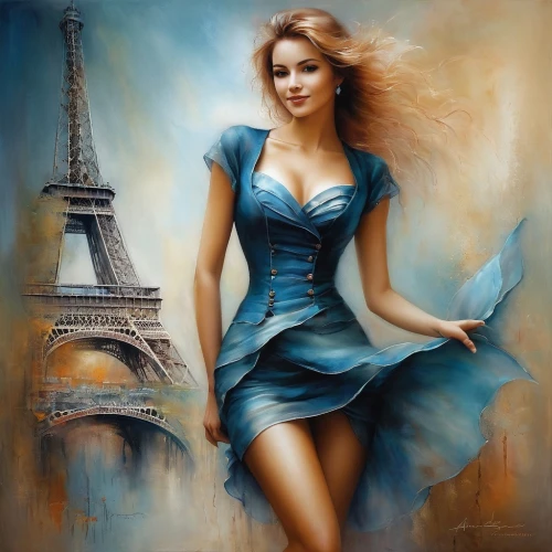 paris clip art,french digital background,frenchwoman,donsky,pin-up girl,fantasy art,pin up girl,romantic portrait,peinture,world digital painting,italian painter,retro pin up girl,parisienne,pin ups,europeenne,beguelin,fantasy picture,art painting,italienne,comtesse,Conceptual Art,Daily,Daily 32