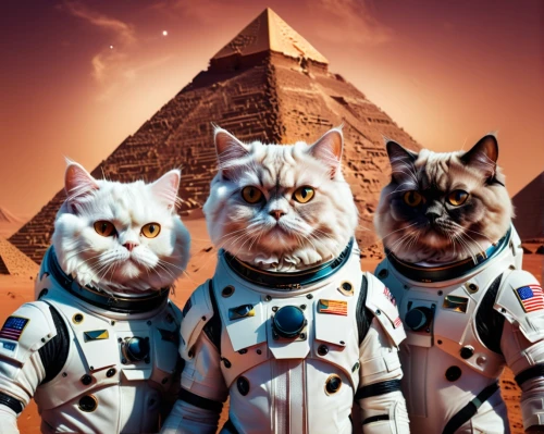 sphinxes,mogwai,starfox,powerslave,pyramide,mysterians,bubastis,tomcats,cat family,mission to mars,catsoulis,cuecat,triforce,cat pageant,red tabby,egyptologists,cats,vintage cats,cataphracts,extraterrestrials,Conceptual Art,Sci-Fi,Sci-Fi 03