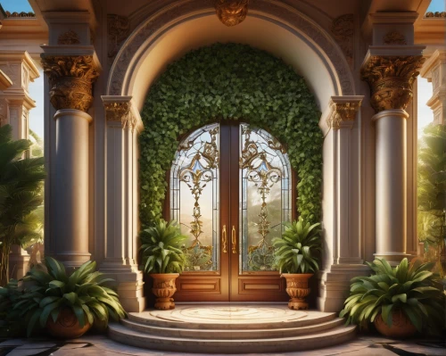 garden door,doorways,doorway,front door,entryway,archways,the threshold of the house,conservatory,entranceway,entranceways,the door,house entrance,entrances,entryways,porch,portal,doors,open door,alcove,enfilade,Conceptual Art,Fantasy,Fantasy 04