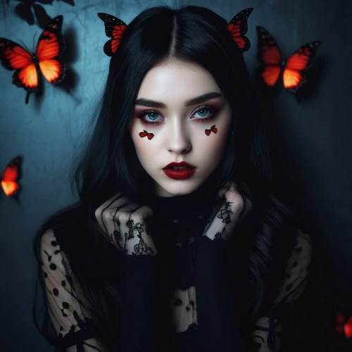 red butterfly,butterflies,isolated butterfly,vampyre,vampy,butterfly isolated,evil fairy,butterfly,vampire lady,julia butterfly,butterfly background,butterfly effect,gothic woman,butterfly floral,vampire woman,gothic portrait,passion butterfly,vampire,vampyres,red eyes,Photography,Artistic Photography,Artistic Photography 12