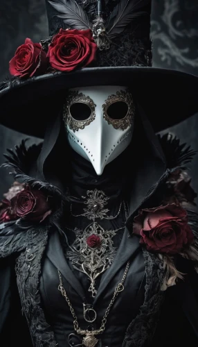 masquerade,vanitas,venetian mask,with the mask,mascarade,anonymous mask,the carnival of venice,danse macabre,maschera,way of the roses,black rose,unkei,without the mask,skull mask,masked,phantom,splichal,alucard,misterio,mask,Illustration,Realistic Fantasy,Realistic Fantasy 46