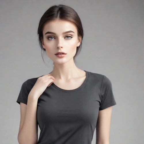girl in t-shirt,necklines,women's clothing,female model,neckline,tshirt,shoulder length,menswear for women,polo shirt,women clothes,cotton top,sternocleidomastoid,girl on a white background,tee,claudie,women fashion,shirting,womenswear,undershirts,longline,Photography,Natural