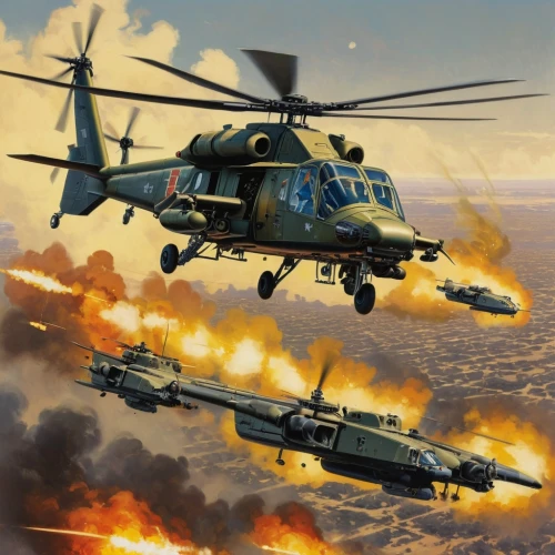 gunships,helicopters,heliborne,apaches,copters,military operation,strykers,helikopter,fliegerkorps,firebombers,helicoptered,gunship,ah-1 cobra,airacobras,chinooks,harriers,helicopter,helos,air combat,apache,Illustration,American Style,American Style 11