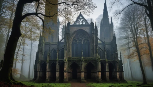 haunted cathedral,gothic church,forest chapel,nidaros cathedral,neogothic,the black church,gothic,black church,gothic style,cathedrals,sunken church,forest cemetery,gothicus,zentralfriedhof,cathedral,lokfriedhof,ghost castle,wooden church,waldgraves,hall of the fallen,Art,Classical Oil Painting,Classical Oil Painting 41