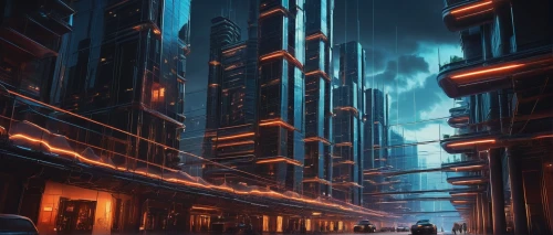 cybercity,futuristic landscape,metropolis,cyberpunk,cybertown,dystopian,cyberia,futuristic,coruscant,cyberworld,sci fiction illustration,arcology,bladerunner,cyberport,cyberscene,polara,cityscape,futuristic architecture,tron,scifi,Illustration,Retro,Retro 10