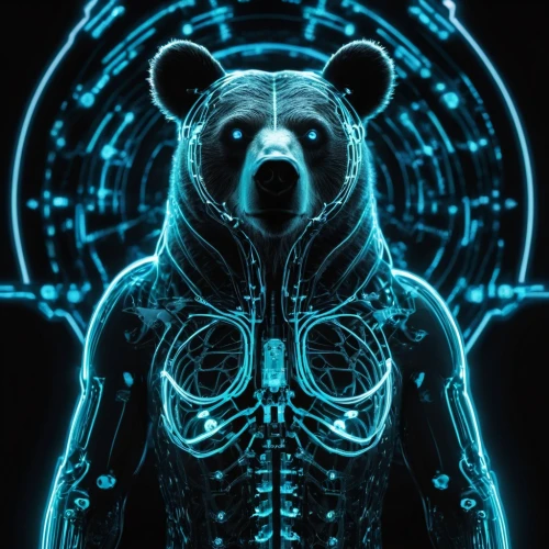 ursa,bearlike,pandabear,bebearia,bear,bearmanor,ursine,scandia bear,bluebear,tron,neon body painting,bearshare,trinket,bearse,ursus,great bear,nordic bear,bearman,beary,bearishness,Conceptual Art,Sci-Fi,Sci-Fi 09