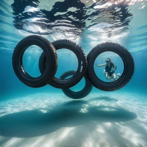 swim ring,life saving swimming tube,inflatable ring,snorkel,scuba,under the water,swimming goggles,scuba diving,snorkels,submersible,rings,diving gondola,split rings,divers,floating wheelchair,swimmer,tires,used lane floats,floaters,old tires,Photography,Artistic Photography,Artistic Photography 01