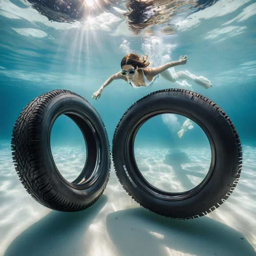 life saving swimming tube,inflatable ring,swim ring,floaters,submersible,under the water,underwater playground,tires,flotation,submersibles,car tyres,scuba,summer tires,freediver,car tire,inflatable pool,scuba diving,whitewall tires,whirlpools,submerges,Photography,Artistic Photography,Artistic Photography 01