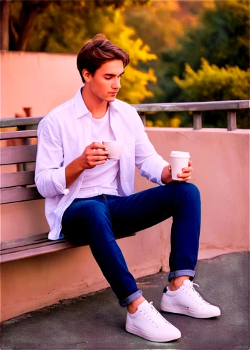 meerschaum,tea zen,cuppa,man on a bench,drinking coffee,expresso,cib,neon coffee,superga,commercial,adipati,coffee background,curb,mcw,coffee,cappucino,brennen,khakis,cappuccino,tea drinking,Illustration,Black and White,Black and White 07