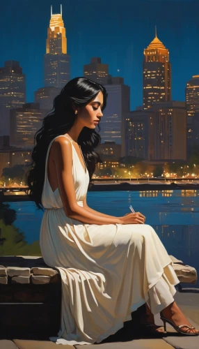 girl on the river,vettriano,ancient egyptian girl,hildebrandt,oil painting on canvas,world digital painting,oil painting,thyatira,asherah,prophetess,art painting,sawant,themyscira,sade,mcquarrie,jagannathan,nephthys,girl on the boat,praying woman,padmapriya,Conceptual Art,Daily,Daily 08