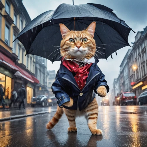 rain cats and dogs,street cat,cat european,walking in the rain,orange tabby cat,protection from rain,man with umbrella,red tabby,ginger cat,orange tabby,brolly,rain protection,raincoat,cat image,ukrainy,pluie,red cat,thunderpuss,rainwear,godeffroy,Photography,General,Realistic