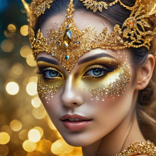 golden mask,gold mask,gold filigree,gold foil mermaid,golden crown,gold foil crown,gold crown,venetian mask,golden eyes,gold glitter,masquerade,golden wreath,foil and gold,gold foil art,gold leaf,gold jewelry,adornment,the carnival of venice,beauty face skin,gold paint stroke,Photography,General,Realistic