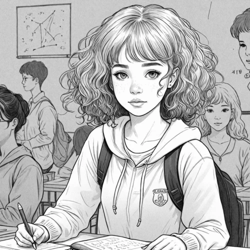 girl with speech bubble,line art children,worried girl,hagio,detention,classroom,calpurnia,girl studying,the girl's face,coloring pages kids,girl drawing,scuola,student,afterschool,schooldays,school enrollment,escuela,high school,girl at the computer,estudiante,Design Sketch,Design Sketch,Detailed Outline