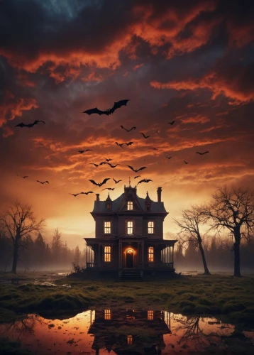 the haunted house,haunted house,witch house,witch's house,halloween and horror,hauntings,house silhouette,halloween background,halloween scene,ghost castle,creepy house,haunted castle,fantasy picture,haunted,halloween poster,hauntingly,horrorland,lonely house,dreamhouse,haddonfield,Photography,Artistic Photography,Artistic Photography 14