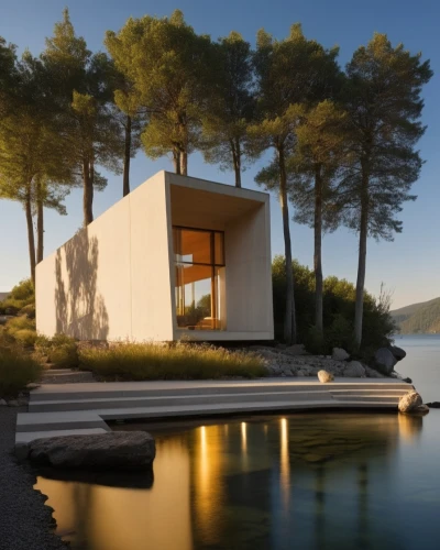 house by the water,house with lake,inverted cottage,summer house,summer cottage,3d rendering,mid century house,modern house,pool house,cubic house,render,boat house,dunes house,houseboat,holiday villa,prefab,renders,floating huts,wooden house,3d render,Photography,General,Realistic