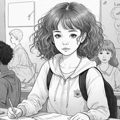 worried girl,girl with speech bubble,girl studying,classroom,line art children,girl drawing,afterschool,detention,student,schooldays,schoolday,the girl's face,scuola,overhearing,girl at the computer,schoolbreak,study,classroom training,high school,pencils,Design Sketch,Design Sketch,Detailed Outline