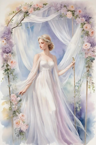 the angel with the veronica veil,imbolc,peignoir,vintage angel,angelicus,angel playing the harp,sylphs,horoscope libra,dove of peace,purity,white rose snow queen,divine healing energy,rosa 'the fairy,fairy queen,the prophet mary,amalthea,fairies aloft,jessamine,faerie,patroness,Conceptual Art,Fantasy,Fantasy 23