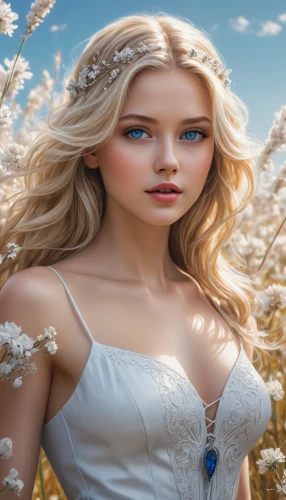white rose snow queen,celtic woman,eilonwy,galadriel,jessamine,ellinor,faery,amalthea,fairy tale character,margairaz,fantasy picture,fairy queen,faerie,girl in flowers,beautiful girl with flowers,flower fairy,behenna,sigyn,margaery,edain,Illustration,Black and White,Black and White 30