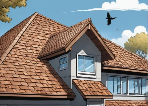 tiled roof,dormers,house roof,house roofs,dormer,roof panels,rooflines,roof tiles,roof tile,roof landscape,shingling,metal roof,roofline,slate roof,wooden roof,roofing,roofing work,thatch roof,dormer window,roof plate,Illustration,American Style,American Style 13