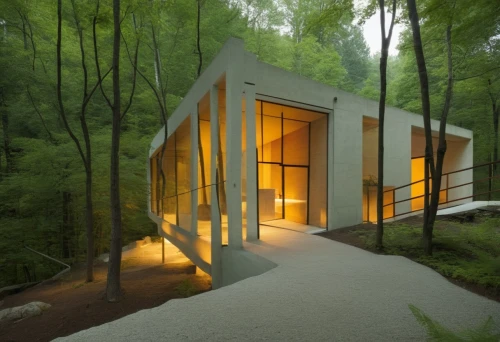 cubic house,house in the forest,forest house,3d rendering,inverted cottage,passivhaus,sketchup,cube house,modern house,prefab,render,frame house,electrohome,prefabricated,modern architecture,dunes house,dinesen,mid century house,revit,timber house,Photography,General,Realistic