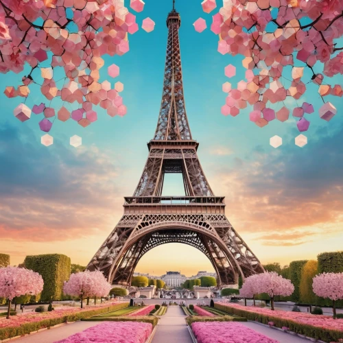 french digital background,japanese sakura background,paris clip art,paris,the eiffel tower,eifel,eiffel,parigi,eiffel tower,pariz,eiffel tower french,flower background,parisii,cherry blossom tree,france,spring background,pink floral background,springtime background,sakura background,floral background,Photography,General,Realistic